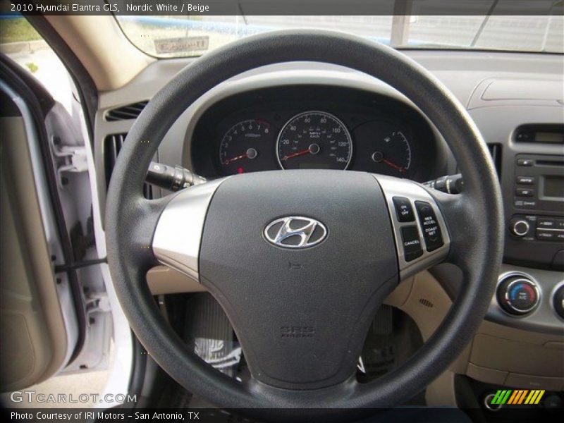 Nordic White / Beige 2010 Hyundai Elantra GLS