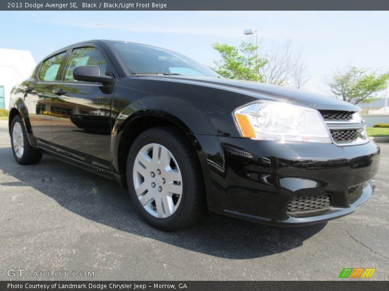 Black / Black/Light Frost Beige 2013 Dodge Avenger SE