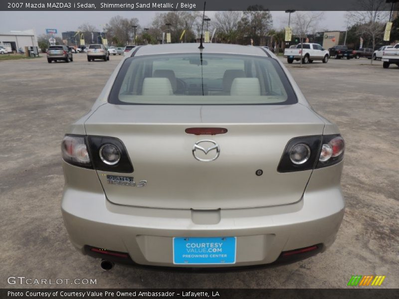 Shimmering Sand Metallic / Beige 2007 Mazda MAZDA3 i Sedan