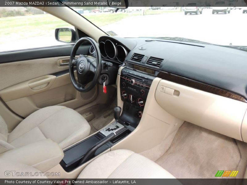 Shimmering Sand Metallic / Beige 2007 Mazda MAZDA3 i Sedan