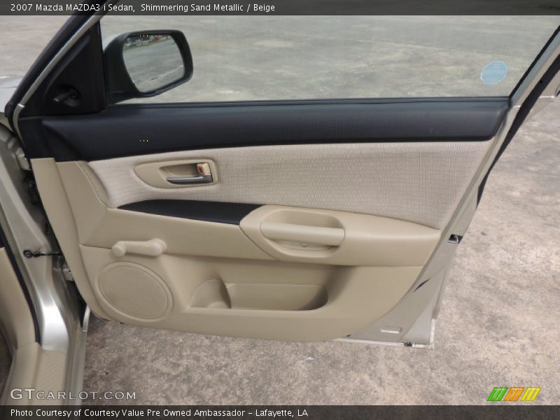 Shimmering Sand Metallic / Beige 2007 Mazda MAZDA3 i Sedan