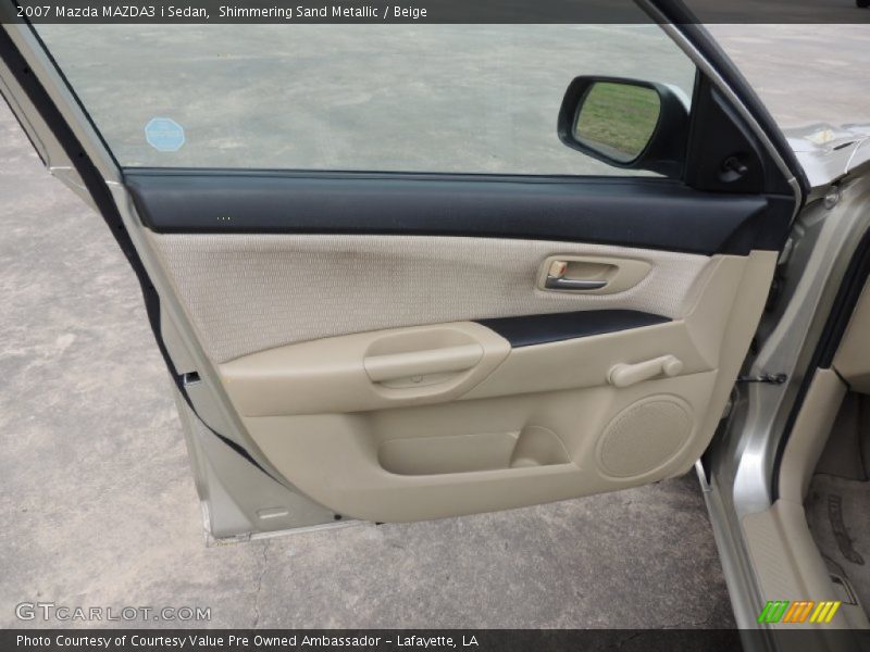 Shimmering Sand Metallic / Beige 2007 Mazda MAZDA3 i Sedan