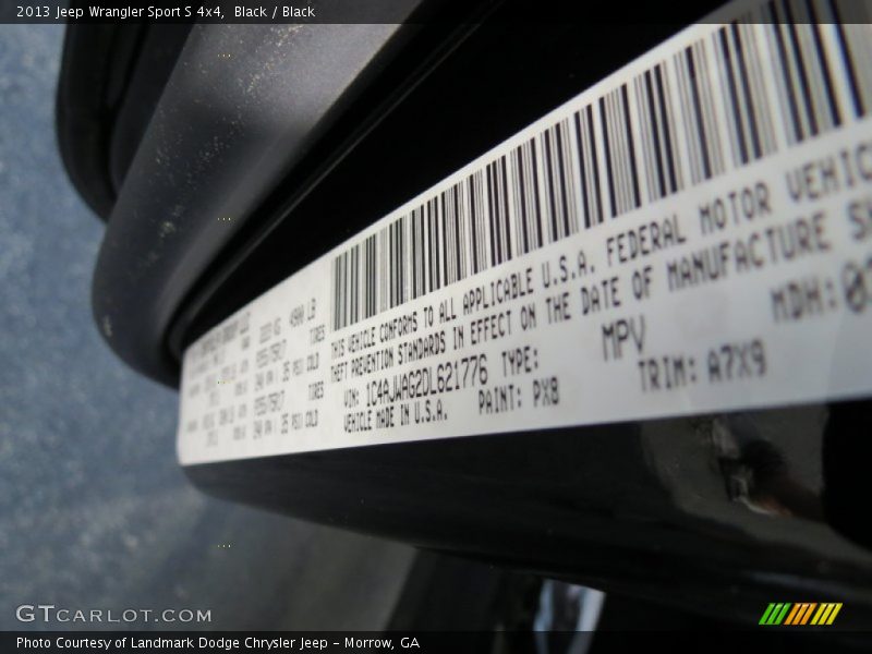 Black / Black 2013 Jeep Wrangler Sport S 4x4