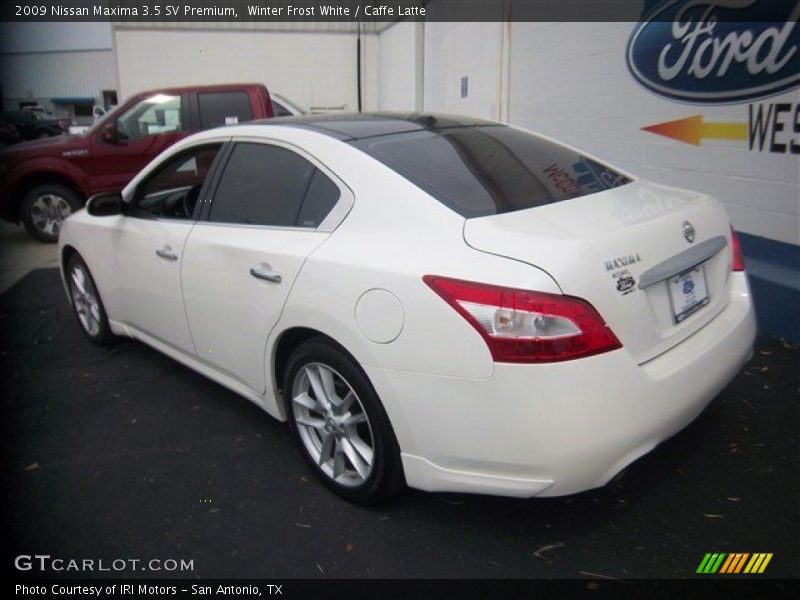 Winter Frost White / Caffe Latte 2009 Nissan Maxima 3.5 SV Premium