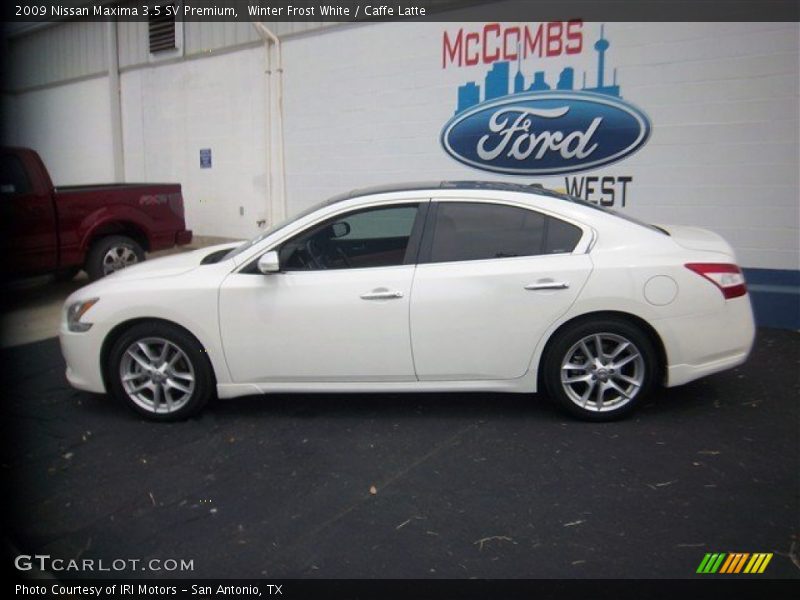 Winter Frost White / Caffe Latte 2009 Nissan Maxima 3.5 SV Premium