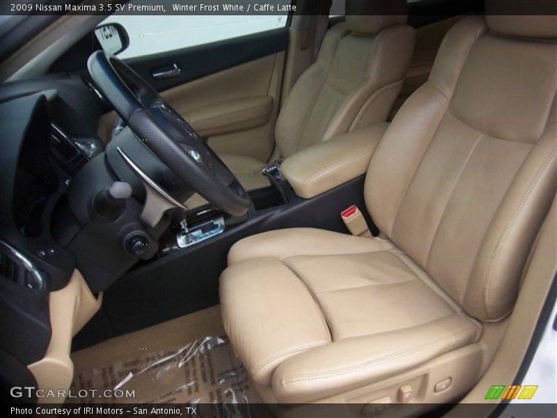 Winter Frost White / Caffe Latte 2009 Nissan Maxima 3.5 SV Premium