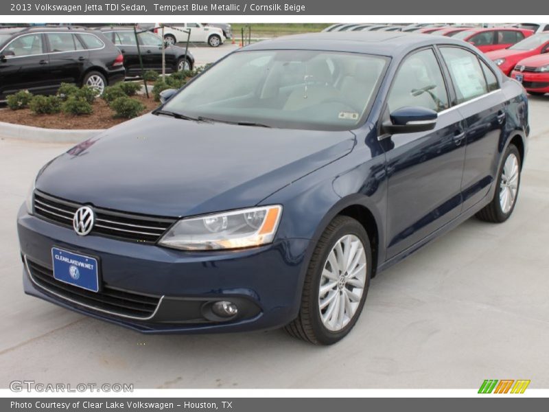 Tempest Blue Metallic / Cornsilk Beige 2013 Volkswagen Jetta TDI Sedan