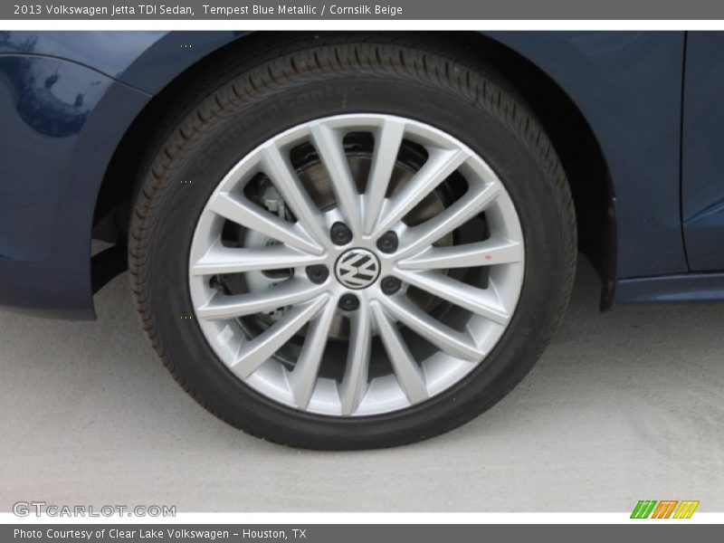 Tempest Blue Metallic / Cornsilk Beige 2013 Volkswagen Jetta TDI Sedan