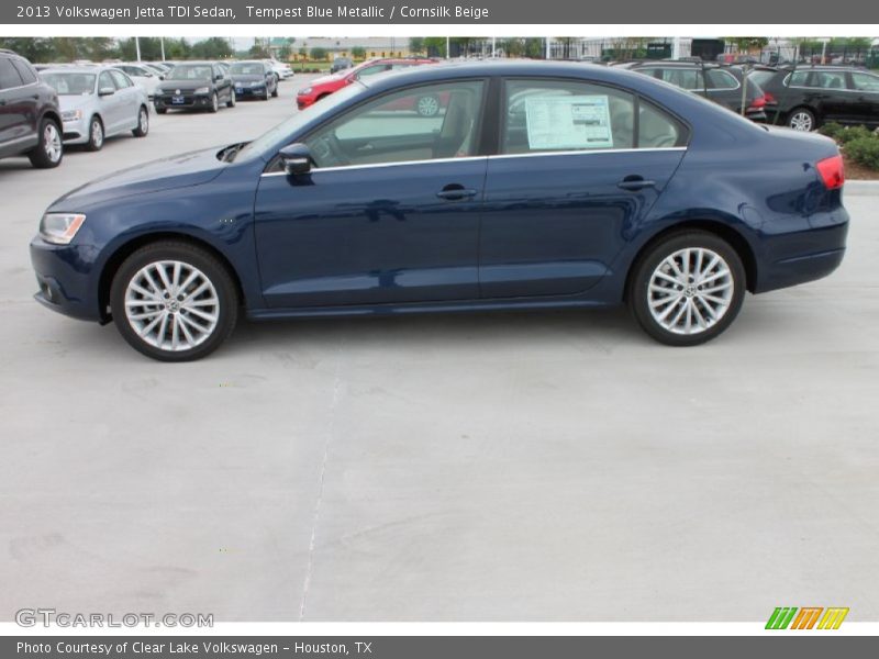 Tempest Blue Metallic / Cornsilk Beige 2013 Volkswagen Jetta TDI Sedan