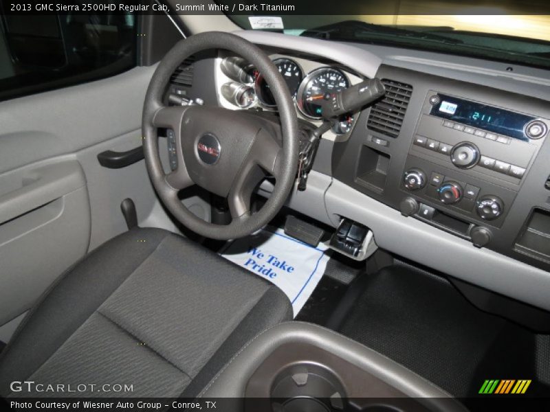 Summit White / Dark Titanium 2013 GMC Sierra 2500HD Regular Cab