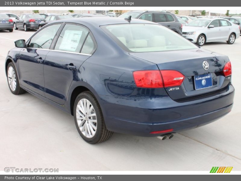Tempest Blue Metallic / Cornsilk Beige 2013 Volkswagen Jetta TDI Sedan