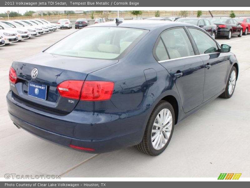 Tempest Blue Metallic / Cornsilk Beige 2013 Volkswagen Jetta TDI Sedan