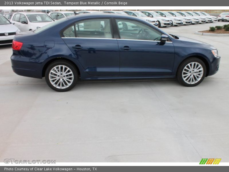 Tempest Blue Metallic / Cornsilk Beige 2013 Volkswagen Jetta TDI Sedan