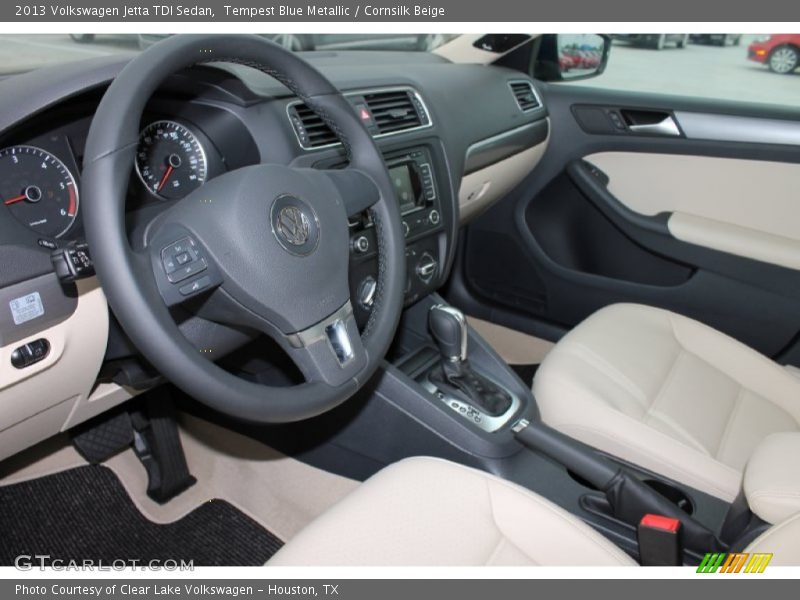 Tempest Blue Metallic / Cornsilk Beige 2013 Volkswagen Jetta TDI Sedan