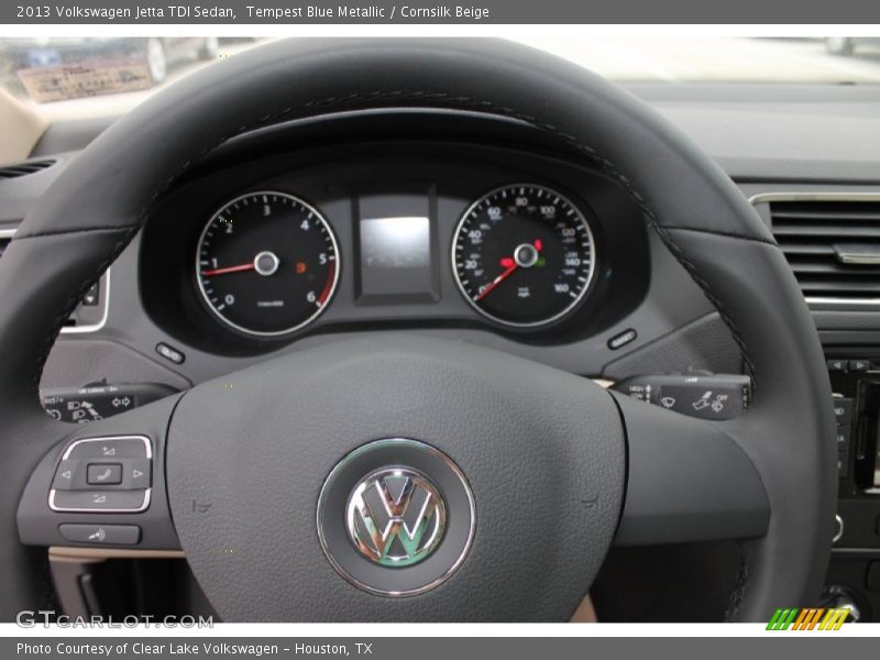 Tempest Blue Metallic / Cornsilk Beige 2013 Volkswagen Jetta TDI Sedan