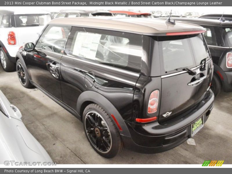 Midnight Black Metallic / Bond Street Carbon Black/Champagne Lounge Leather 2013 Mini Cooper Clubman Bond Street Package