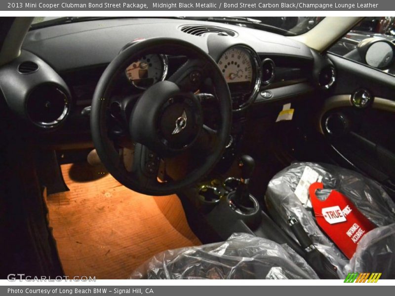 Midnight Black Metallic / Bond Street Carbon Black/Champagne Lounge Leather 2013 Mini Cooper Clubman Bond Street Package