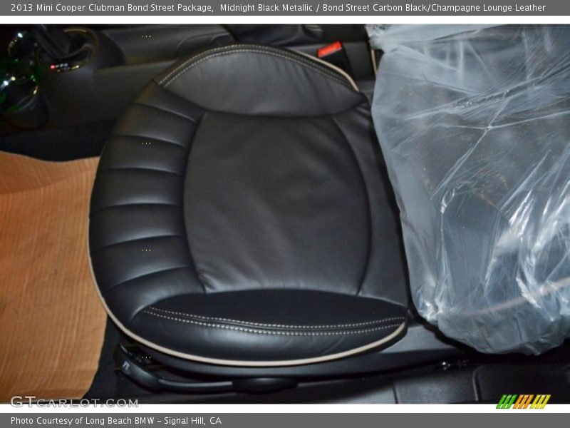 Midnight Black Metallic / Bond Street Carbon Black/Champagne Lounge Leather 2013 Mini Cooper Clubman Bond Street Package