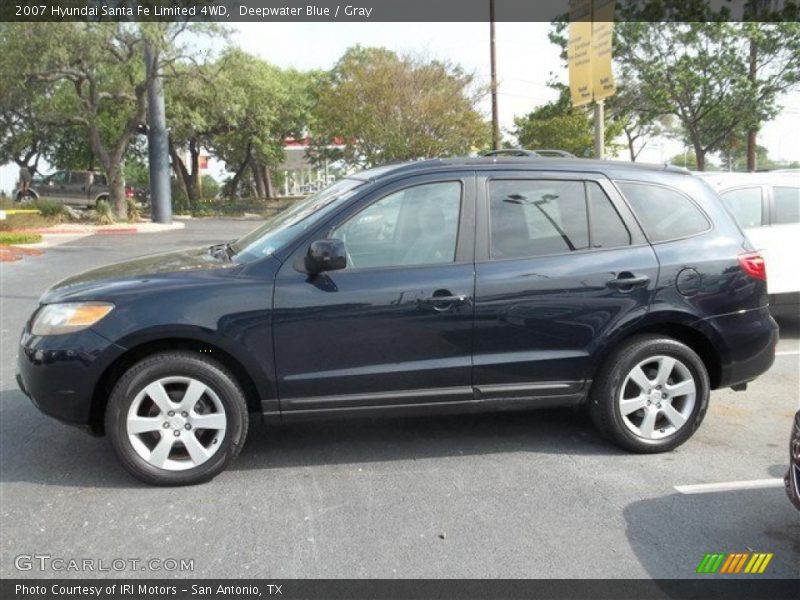 Deepwater Blue / Gray 2007 Hyundai Santa Fe Limited 4WD