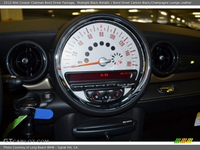 Midnight Black Metallic / Bond Street Carbon Black/Champagne Lounge Leather 2013 Mini Cooper Clubman Bond Street Package