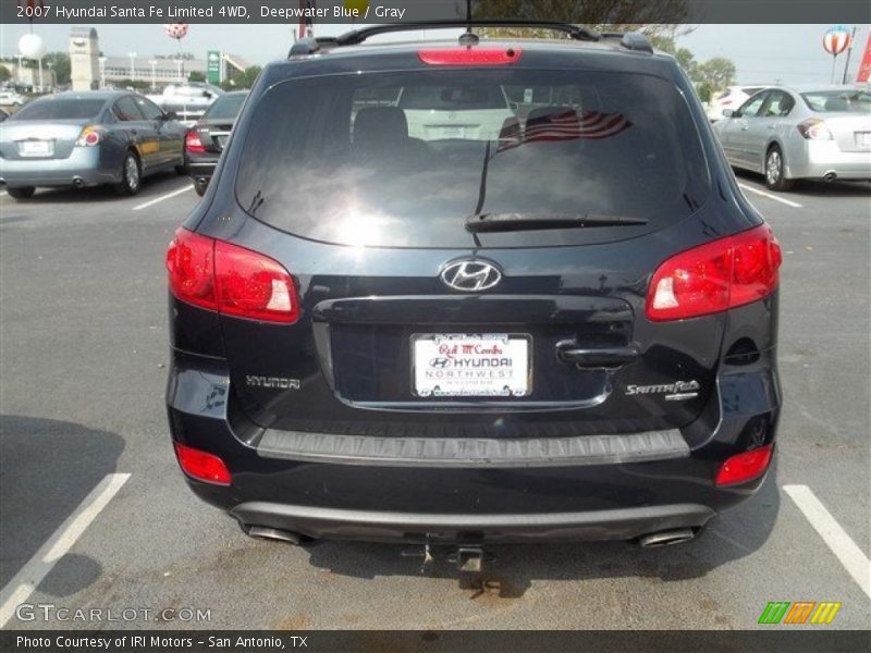 Deepwater Blue / Gray 2007 Hyundai Santa Fe Limited 4WD