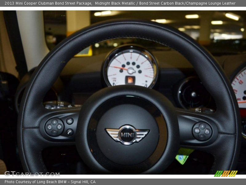 Midnight Black Metallic / Bond Street Carbon Black/Champagne Lounge Leather 2013 Mini Cooper Clubman Bond Street Package