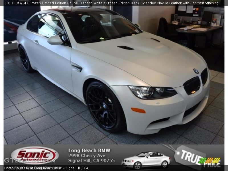 Frozen White / Frozen Edition Black Extended Novillo Leather with Contrast Stitching 2013 BMW M3 Frozen Limited Edition Coupe