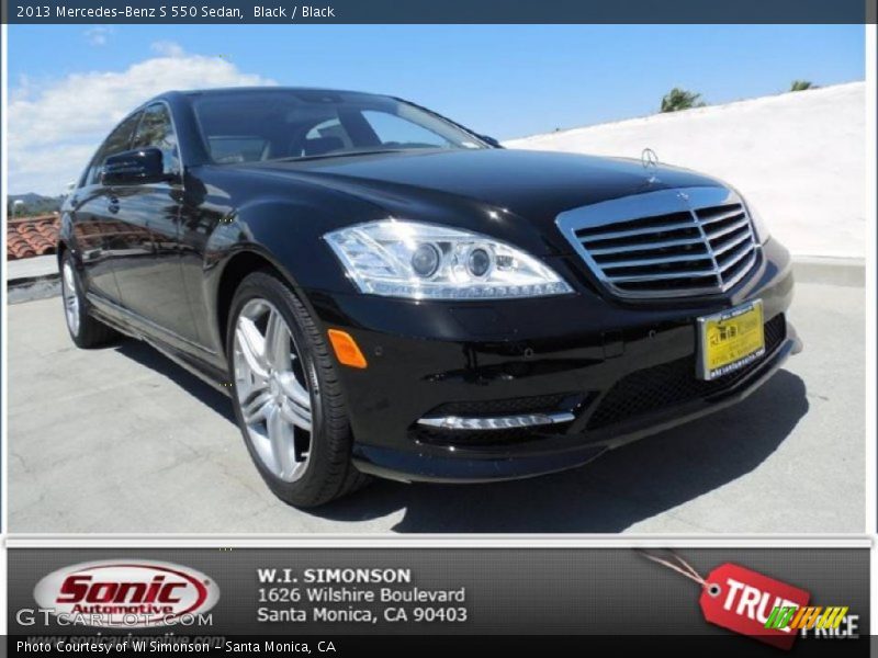 Black / Black 2013 Mercedes-Benz S 550 Sedan