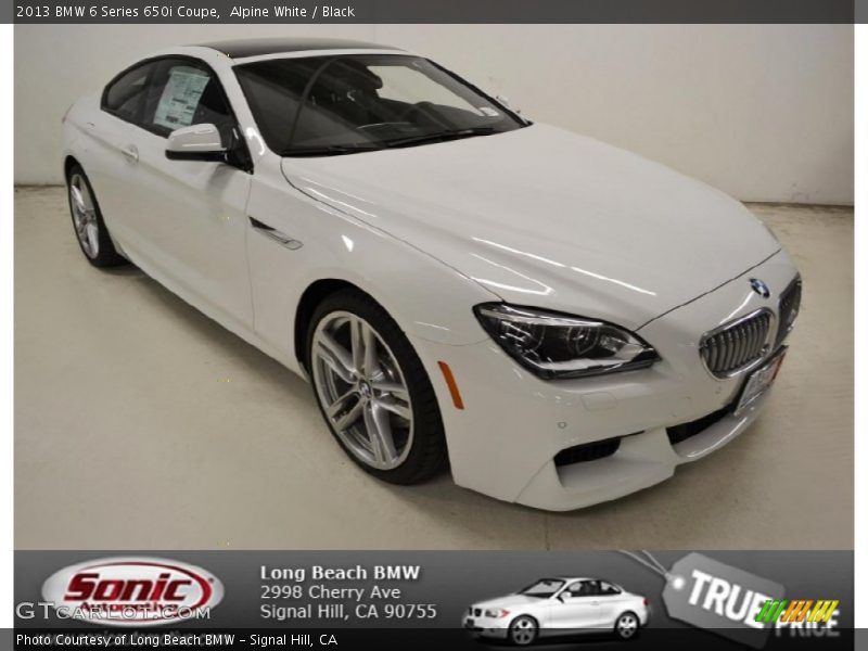 Alpine White / Black 2013 BMW 6 Series 650i Coupe