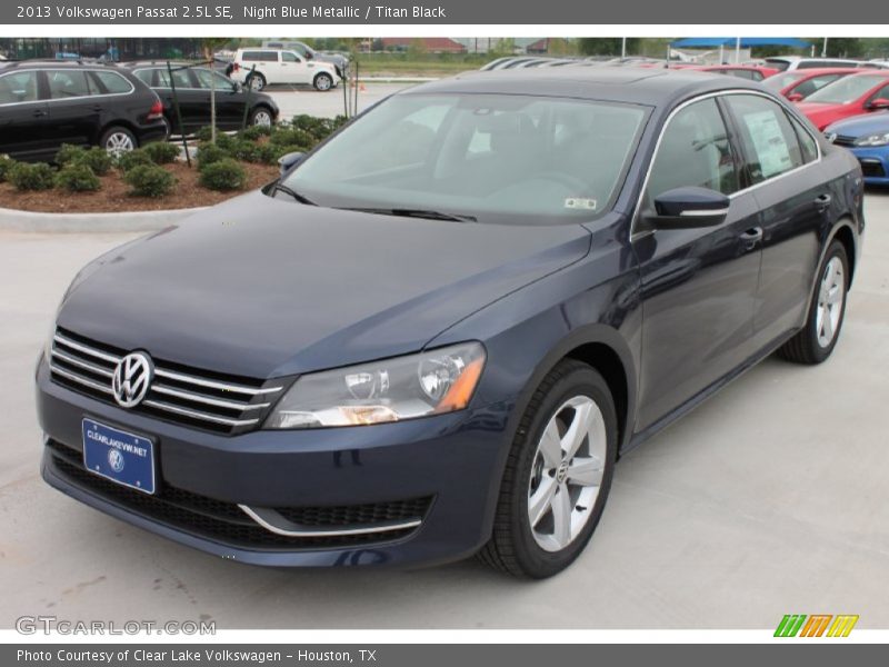 Night Blue Metallic / Titan Black 2013 Volkswagen Passat 2.5L SE