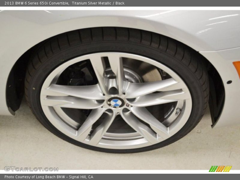 Titanium Silver Metallic / Black 2013 BMW 6 Series 650i Convertible