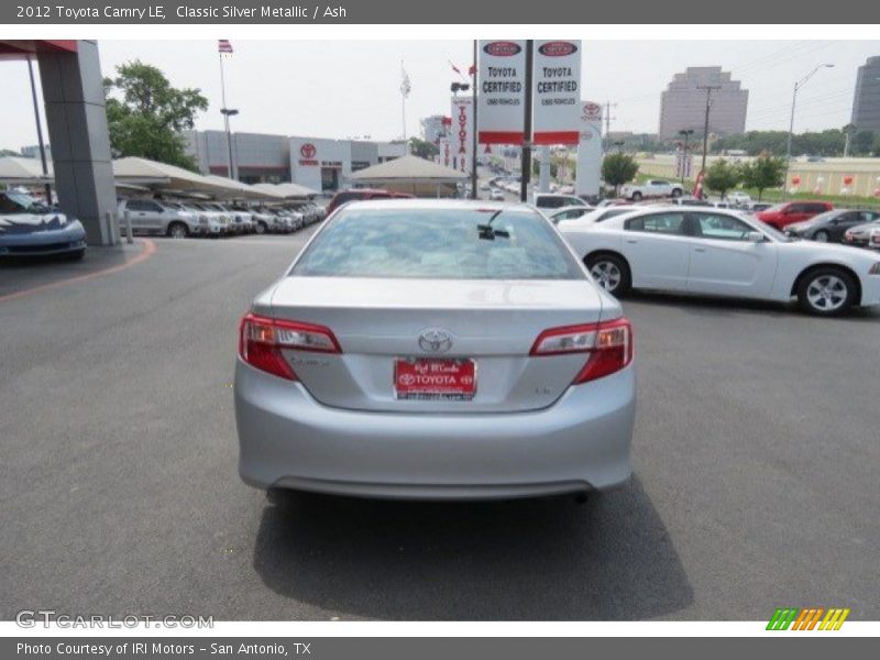 Classic Silver Metallic / Ash 2012 Toyota Camry LE