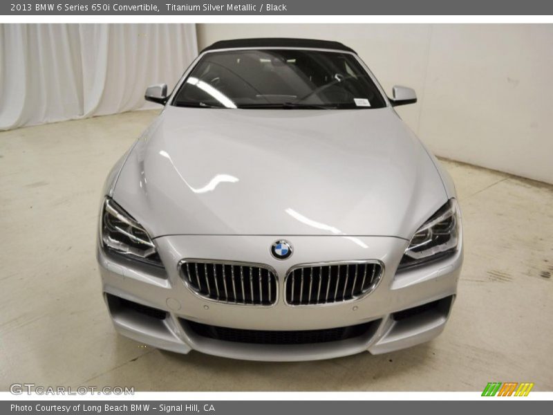Titanium Silver Metallic / Black 2013 BMW 6 Series 650i Convertible