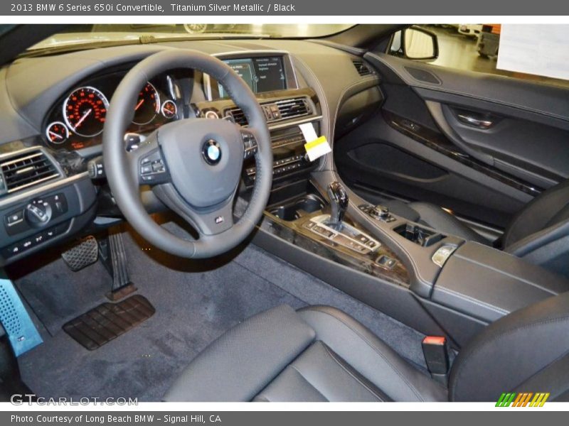 Titanium Silver Metallic / Black 2013 BMW 6 Series 650i Convertible