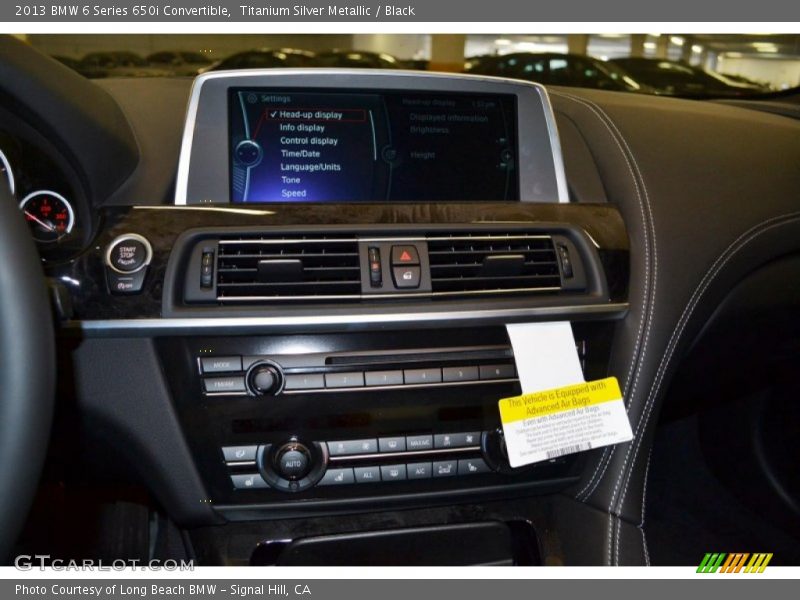 Titanium Silver Metallic / Black 2013 BMW 6 Series 650i Convertible