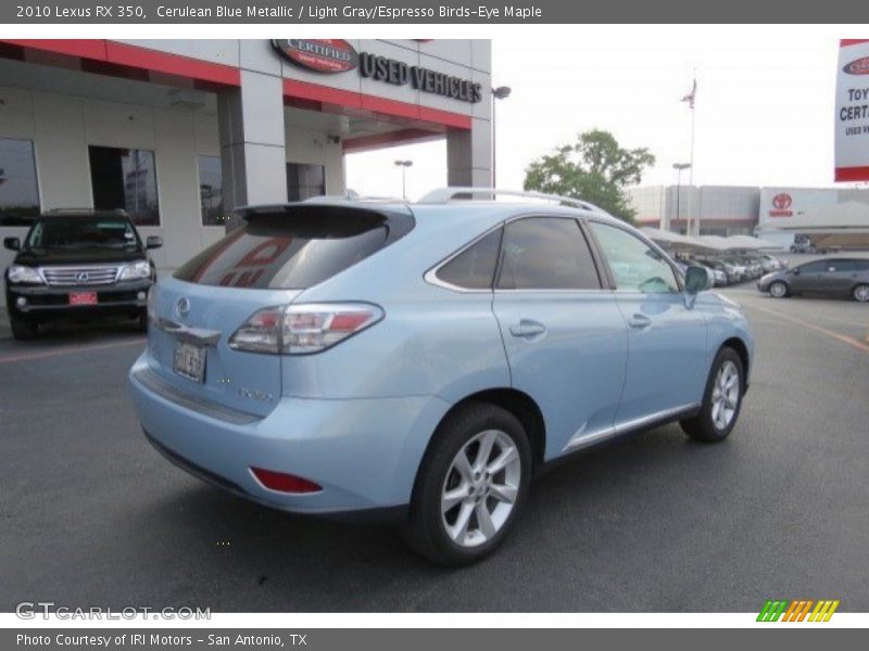 Cerulean Blue Metallic / Light Gray/Espresso Birds-Eye Maple 2010 Lexus RX 350