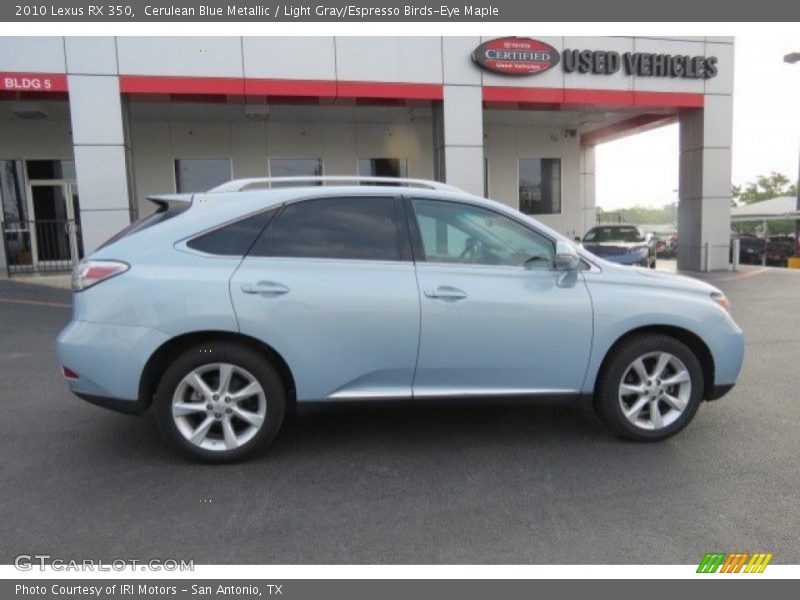 Cerulean Blue Metallic / Light Gray/Espresso Birds-Eye Maple 2010 Lexus RX 350