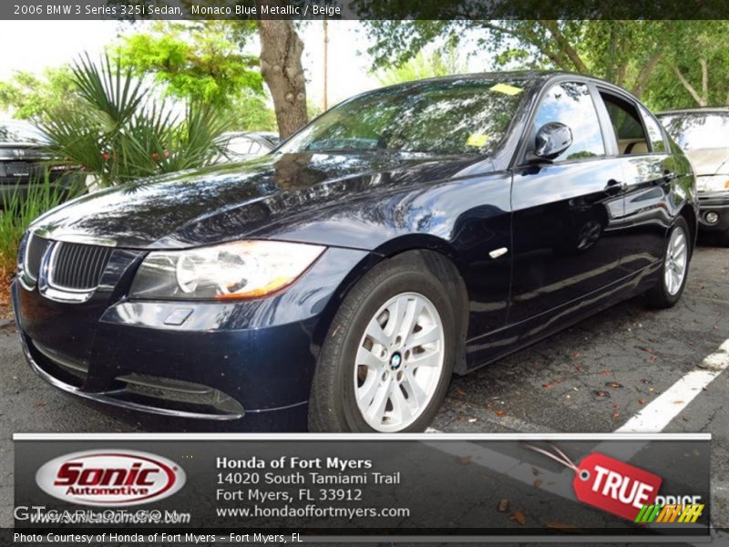 Monaco Blue Metallic / Beige 2006 BMW 3 Series 325i Sedan