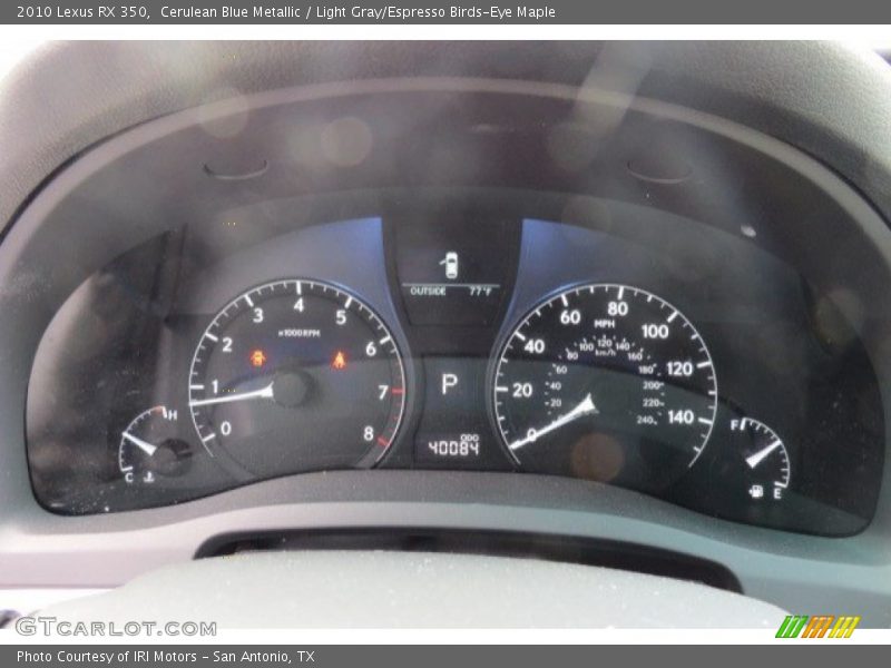Cerulean Blue Metallic / Light Gray/Espresso Birds-Eye Maple 2010 Lexus RX 350