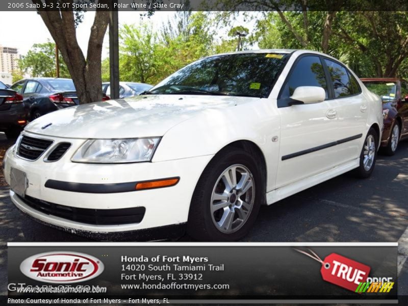 Polar White / Slate Gray 2006 Saab 9-3 2.0T Sport Sedan