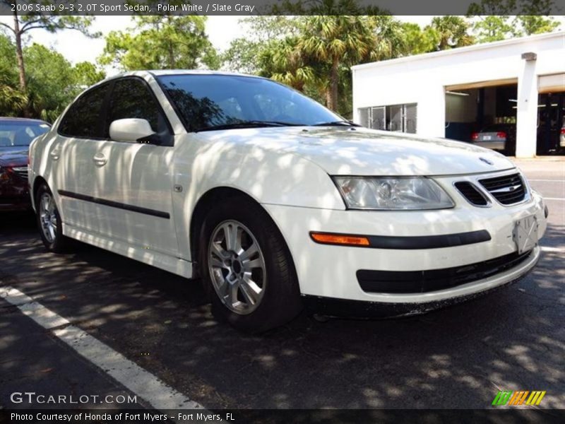 Polar White / Slate Gray 2006 Saab 9-3 2.0T Sport Sedan