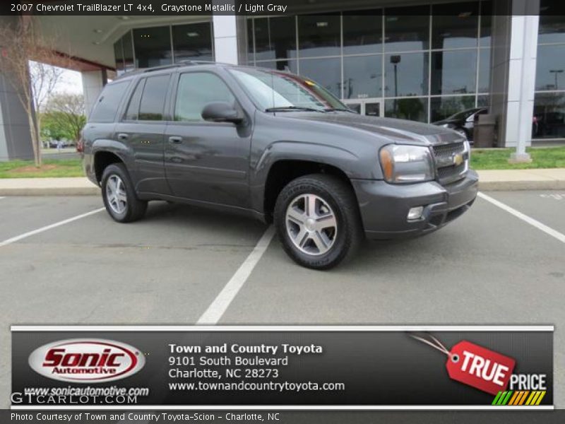 Graystone Metallic / Light Gray 2007 Chevrolet TrailBlazer LT 4x4