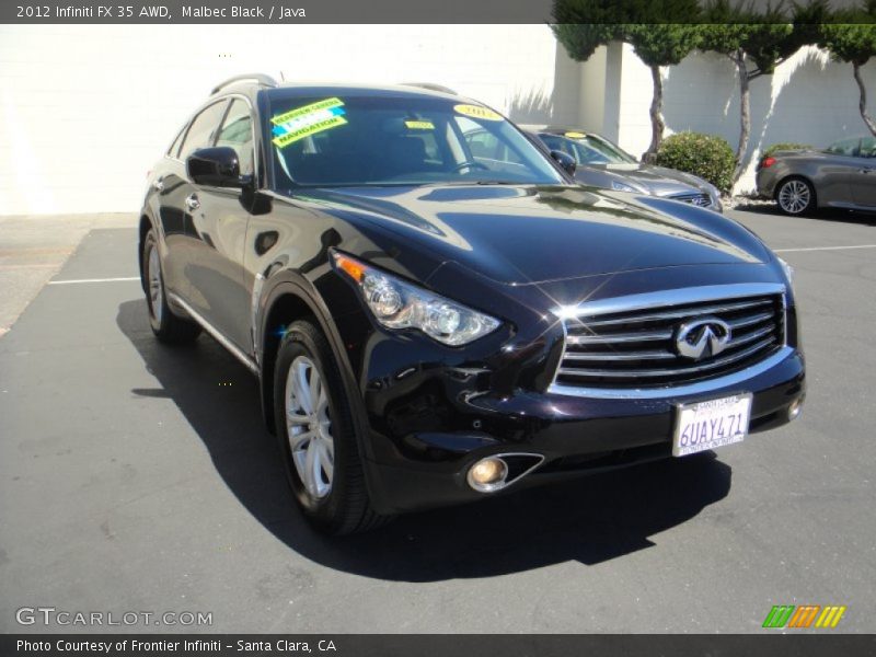 Malbec Black / Java 2012 Infiniti FX 35 AWD