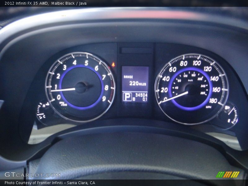 Malbec Black / Java 2012 Infiniti FX 35 AWD