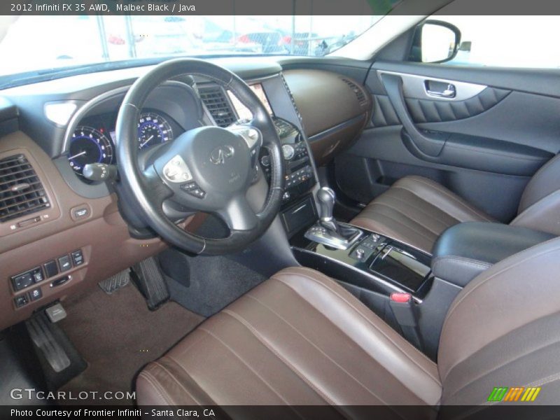 Malbec Black / Java 2012 Infiniti FX 35 AWD