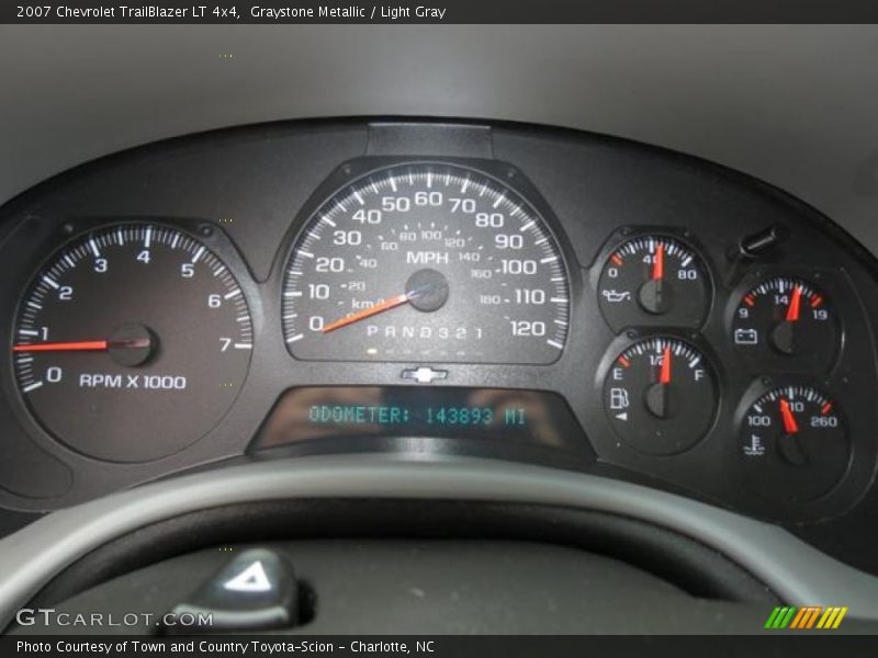 Graystone Metallic / Light Gray 2007 Chevrolet TrailBlazer LT 4x4