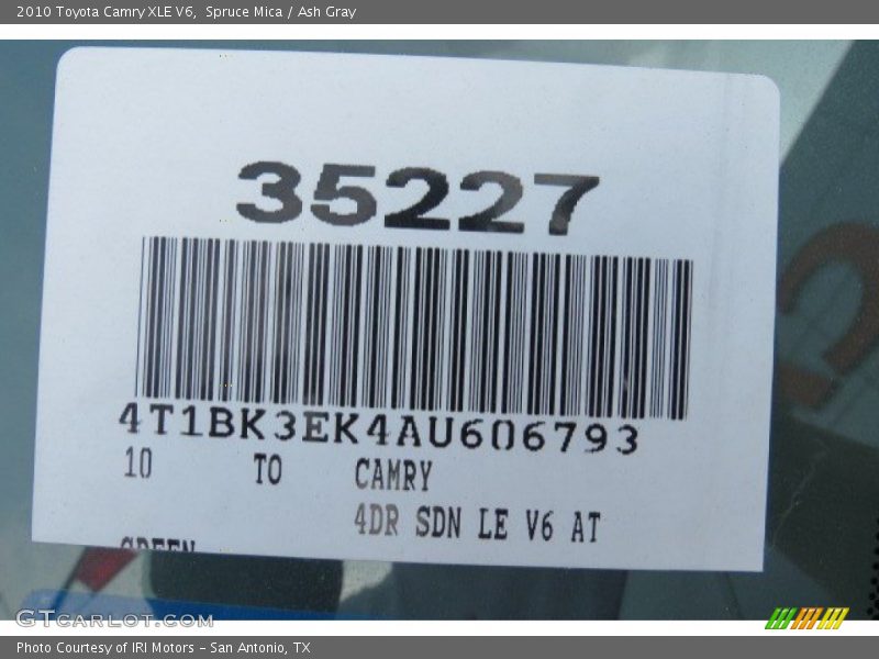 Spruce Mica / Ash Gray 2010 Toyota Camry XLE V6