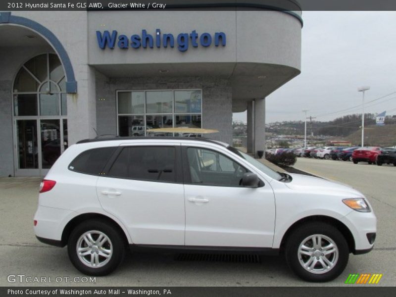 Glacier White / Gray 2012 Hyundai Santa Fe GLS AWD