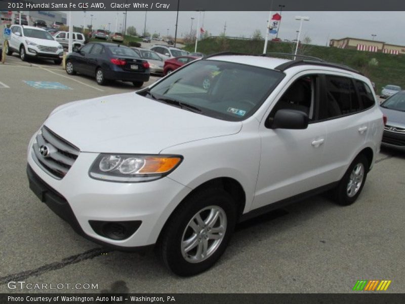 Glacier White / Gray 2012 Hyundai Santa Fe GLS AWD