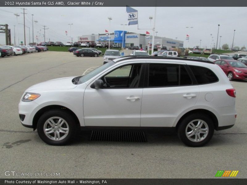 Glacier White / Gray 2012 Hyundai Santa Fe GLS AWD